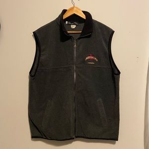 Whistler Canada Embroidered Grey Fleece Vest Sz XL Men’s
